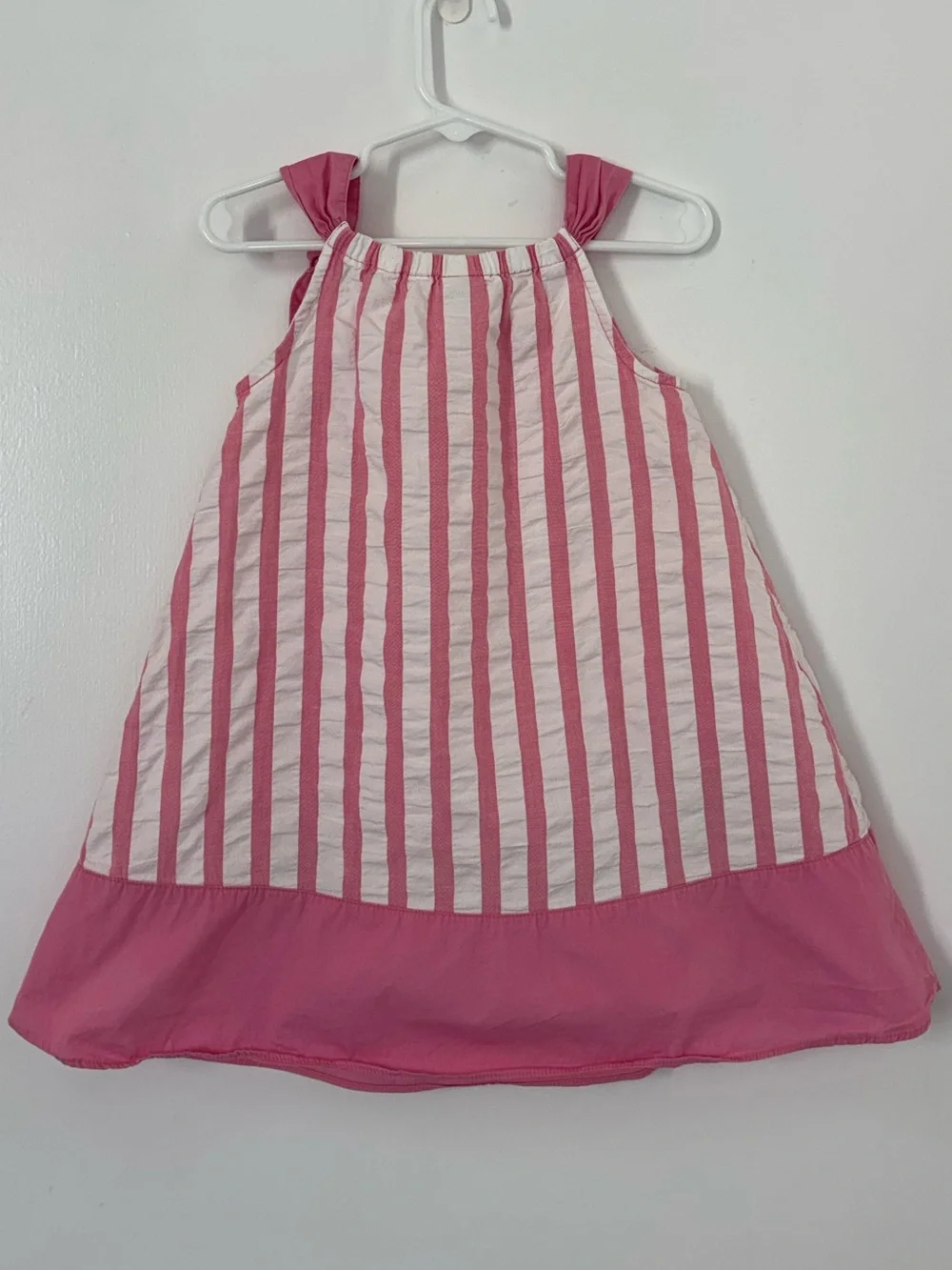 Gymboree Pink White Stripe Seersucker Strawberry Lemon Appliqué Dress Girl 2T